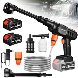 Kabellose 6-in-1 Power-Autowaschpistole (Mobiles Hochdruck-Set | Überall Einsetzbar)