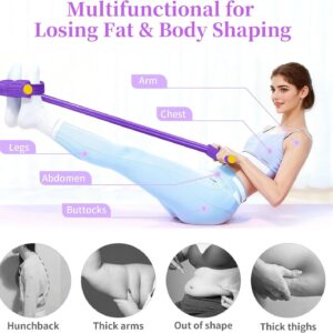 Premium 4-Tube Fußpedal-Widerstandsband für Bauch- & Core-Training